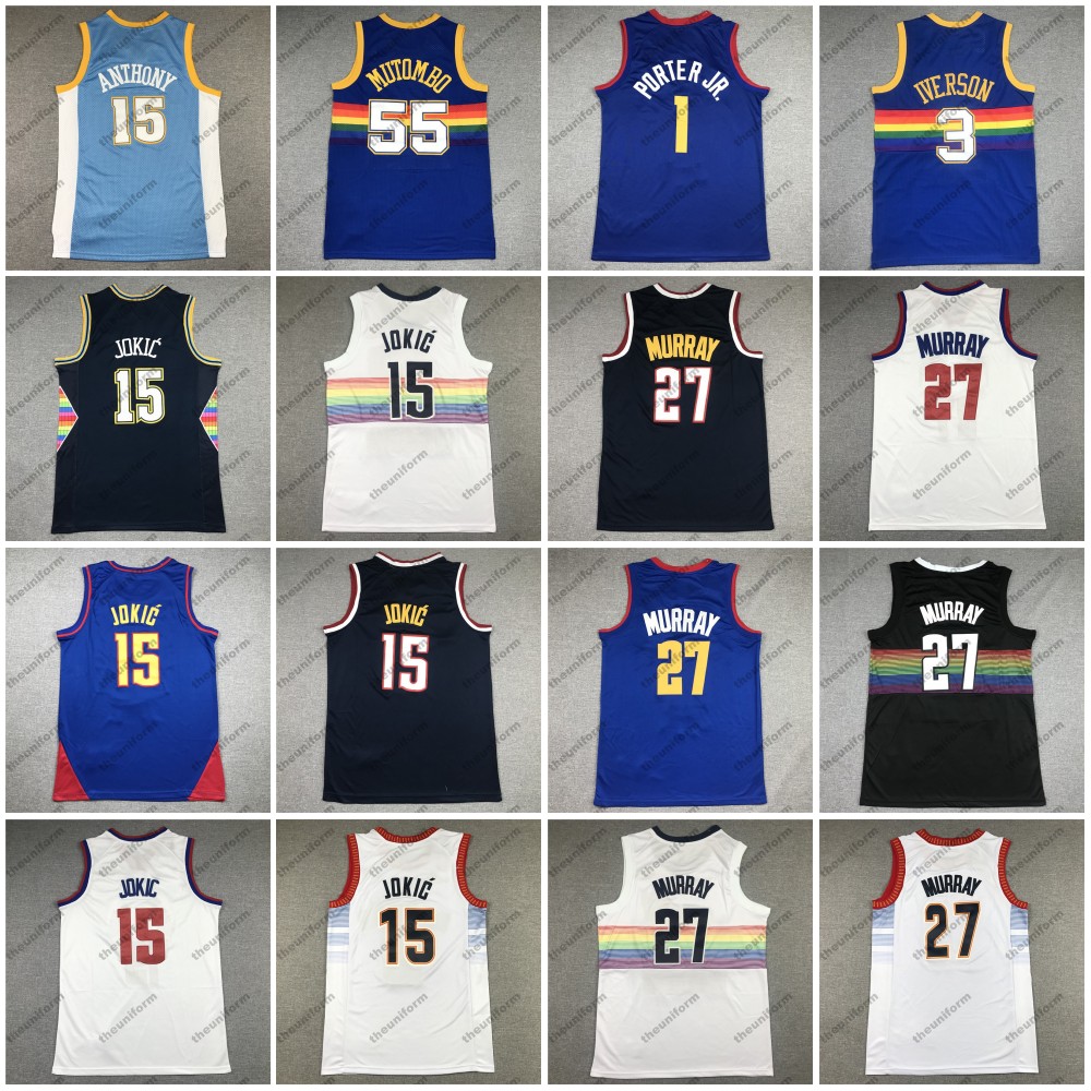 Men's 15 Jokic Basketball Jersey 27 Murray 55 Mutombo 3 Iverson 1 Porter Jr Sports Jerseys, Color 15
Men's 15 Jokic Basketball Jersey 27 Murray 55 Mutombo 3 Iverson 1 Porter Jr Sports Jerseys, Color 15