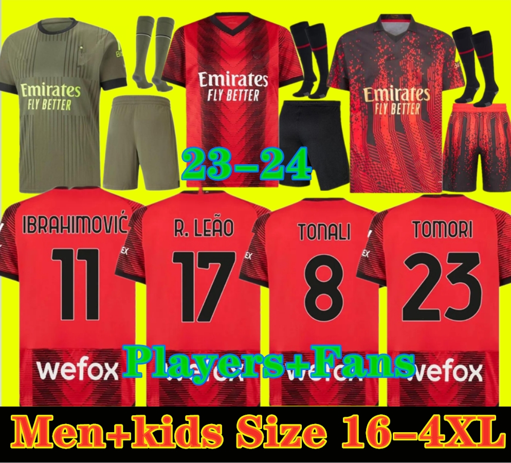 IBRAHIMOVIC Koche 22-23 Fourth Kit AC MILANS GIROUD R.LEAO BENNACER Theo ROMAGNOLI FLORENZI TONALI REBIC 2023 2024 football shirt maillot Adult kids kit, 23/24 home
IBRAHIMOVIC Koche 22-23 Fourth Kit AC MILANS GIROUD R.LEAO BENNACER Theo ROMAGNOLI FLORENZI TONALI REBIC 2023 2024 football shirt maillot Adult kids kit, 23/24 home
