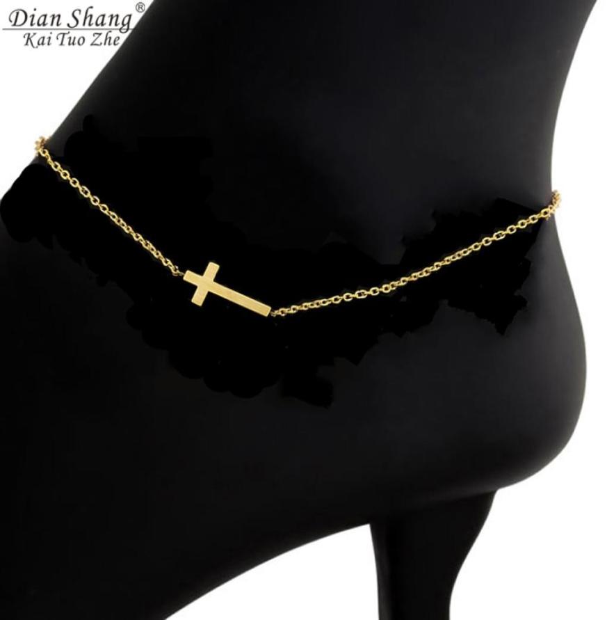 ICFTZWE Fashion Anklet Stainless Steel Female Foot Accessories Stylish Gold Silver Lucky Cross Anklets For Women Gifts9604673
ICFTZWE Fashion Anklet Stainless Steel Female Foot Accessories Stylish Gold Silver Lucky Cross Anklets For Women Gifts9604673