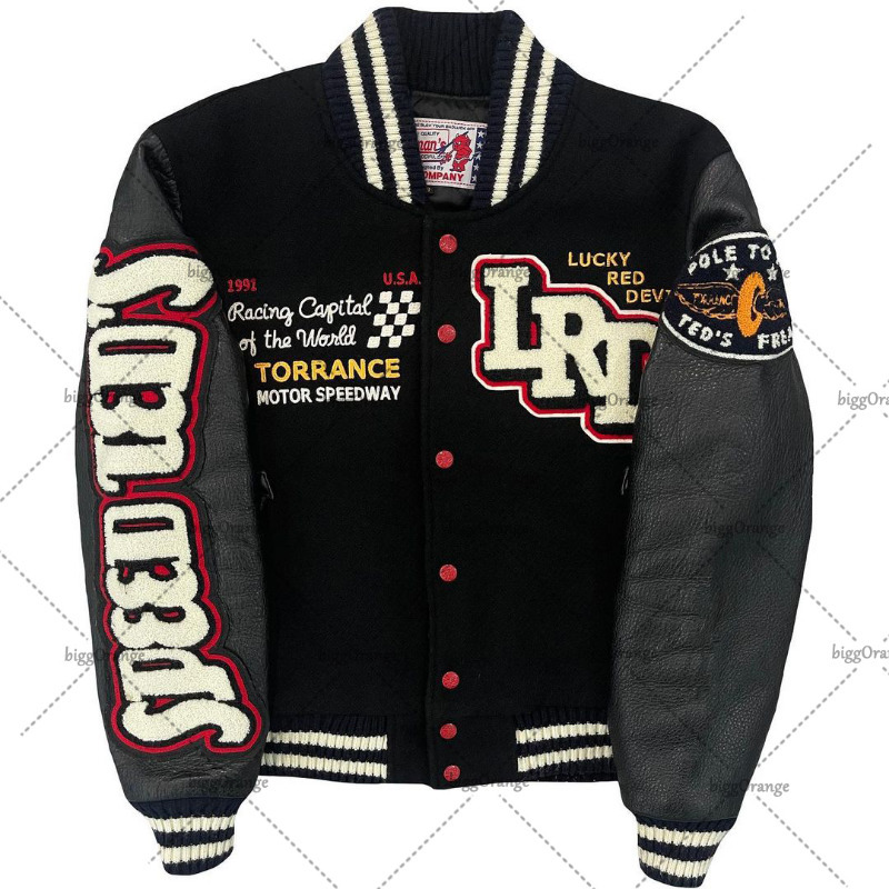Men's Jackets 2023 American Devil Embroidered Jacket High Street Hip Hop Anime Baseball Uniform Retro Harajuku Goth Oversized Men 230531