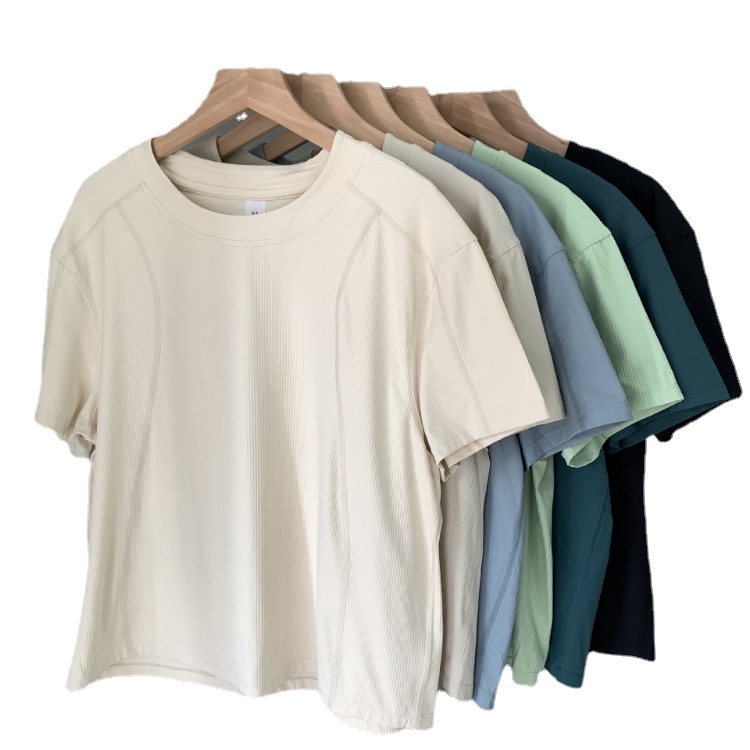 Lu Women's Rib T-shirt New Yoga Suit Summer Loose Top Sports Fitness Suit Short Sleeve Soft Sweat-absorbing Fabric Breathable Sweatshirt, Mix order(please mark the color)
Lu Women's Rib T-shirt New Yoga Suit Summer Loose Top Sports Fitness Suit Short Sleeve Soft Sweat-absorbing Fabric Breathable Sweatshirt, Mix order(please mark the color)