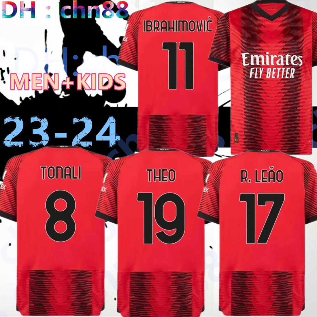 Ac MilAns 23/24 Soccer Jerseys Football Shirt 2023 2024 Maglia MiLAno Kids Kit Home Maglie da Calcio Training Away 3rd 4th Fan Player Version IBRAHIMOVIC GIROUD BRAHIM, 23-24 home
Ac MilAns 23/24 Soccer Jerseys Football Shirt 2023 2024 Maglia MiLAno Kids Kit Home Maglie da Calcio Training Away 3rd 4th Fan Player Version IBRAHIMOVIC GIROUD BRAHIM, 23-24 home