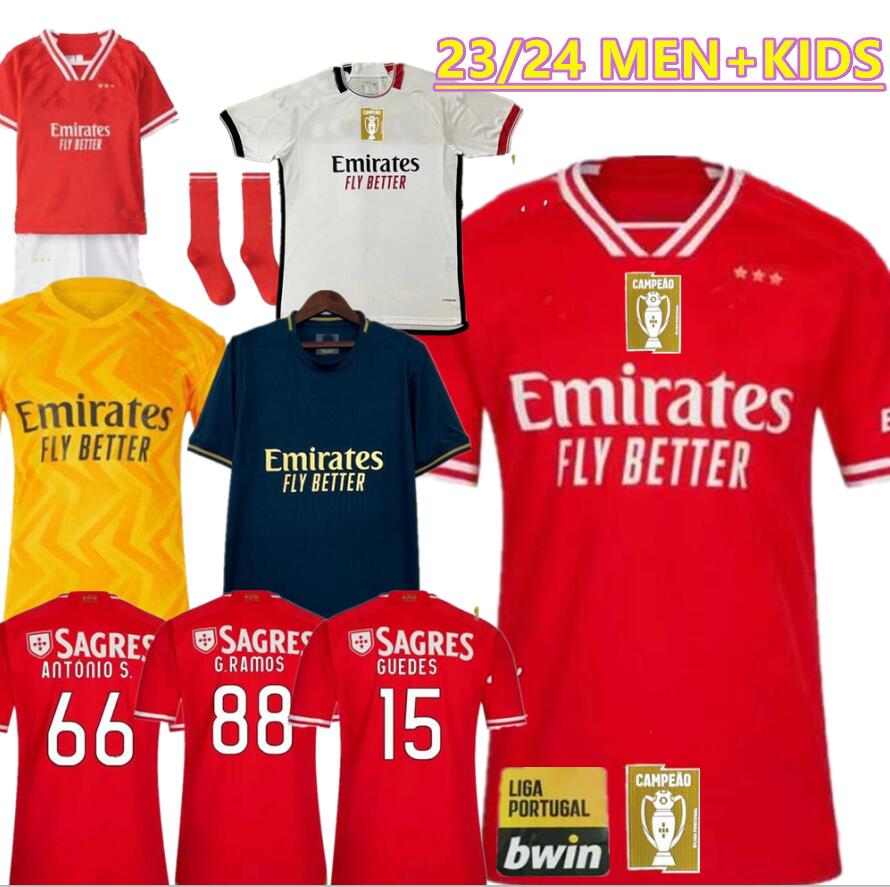 RAFA 22 23 24 Benfica soccer jerseys Neres G RAMOS 2023 2024 Away third Men kids kit Football shirt OTAMENDI Grimaldo Joao Mario Chiquinho GILBERTO GUEDeS 120 ANOS
RAFA 22 23 24 Benfica soccer jerseys Neres G RAMOS 2023 2024 Away third Men kids kit Football shirt OTAMENDI Grimaldo Joao Mario Chiquinho GILBERTO GUEDeS 120 ANOS