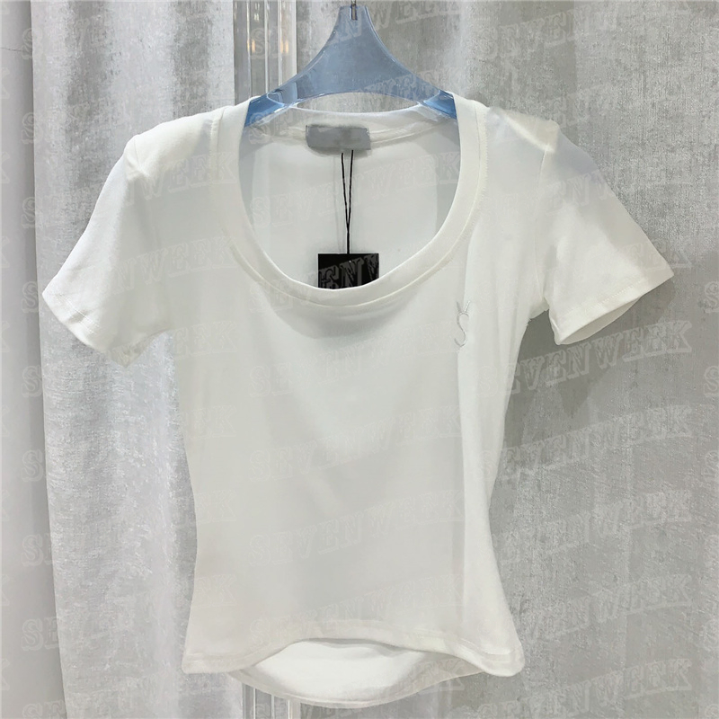 Embroidered Letter T Shirts Tees Skirts For Women Summer Fashion Sexy Short Skirt Designer Back Hollow Tshirt Tops, White top
Embroidered Letter T Shirts Tees Skirts For Women Summer Fashion Sexy Short Skirt Designer Back Hollow Tshirt Tops, White top