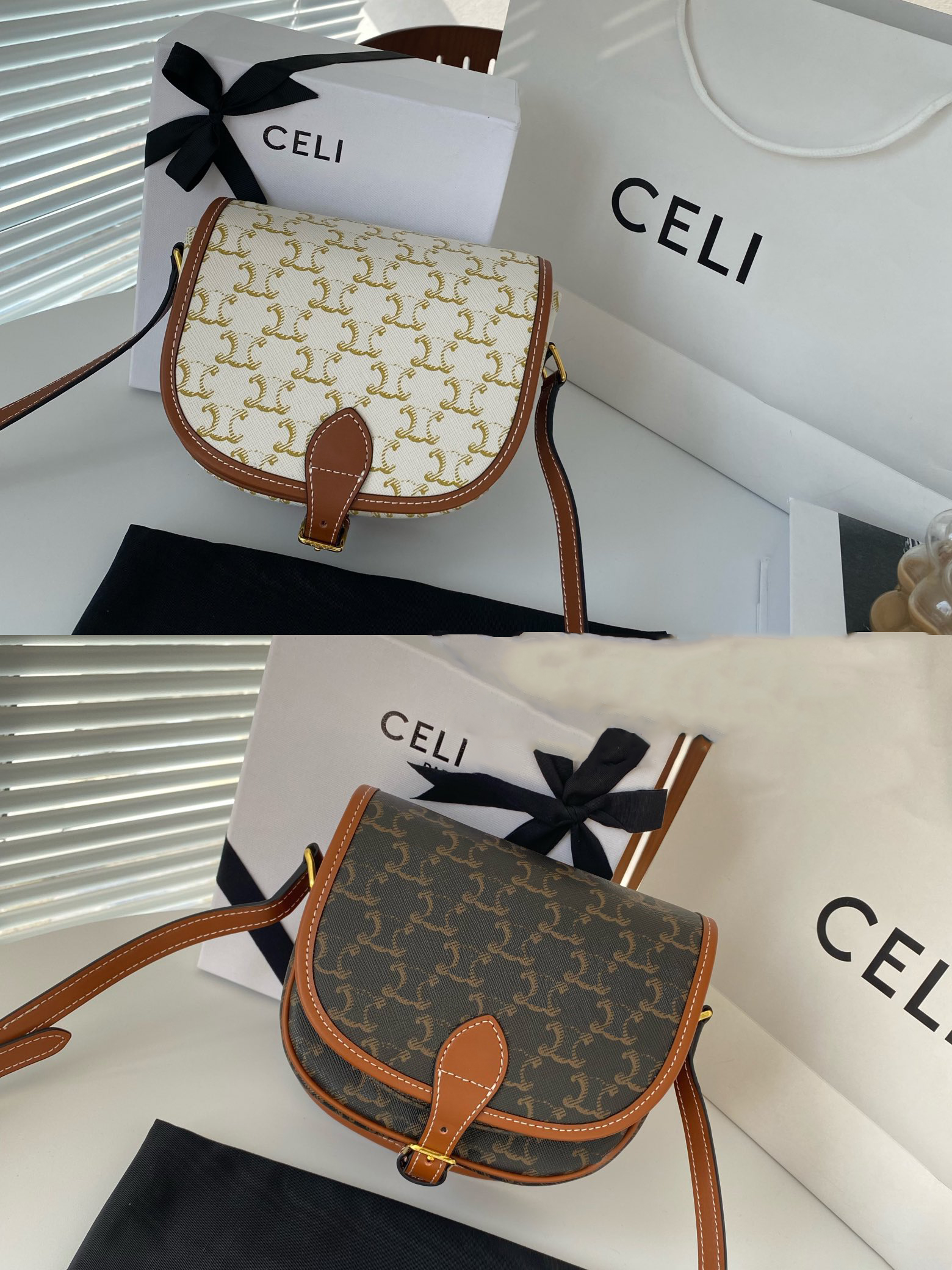 saddles Bag designer bag Triomphe Metal Top quality Handbag Women Crossbody Bag Cowhide Handbags Shoulder Strap Tote bags Purse triomphes bag