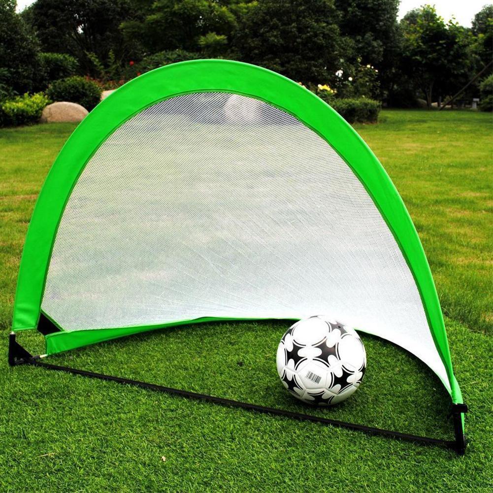 Balls 1PC Portable Soccer Football Goal Net Folding Training Goal Net for Kids Children Indoor Outdoor Play Toy Folding Soccer Goal 230531