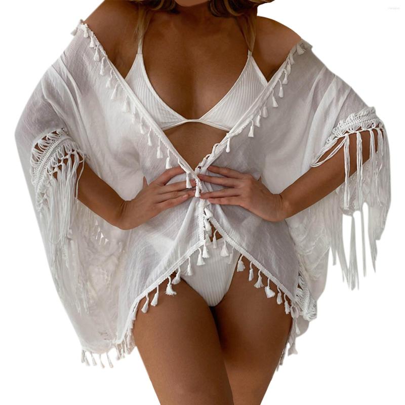 Women's Swimwear Cover-ups Casual Solid Color Vacation Tassel Cardigan Sunscreen Swimsuit Cover Up Sexy Swim Beach Outfits For Women, Khaki
Women's Swimwear Cover-ups Casual Solid Color Vacation Tassel Cardigan Sunscreen Swimsuit Cover Up Sexy Swim Beach Outfits For Women, Khaki