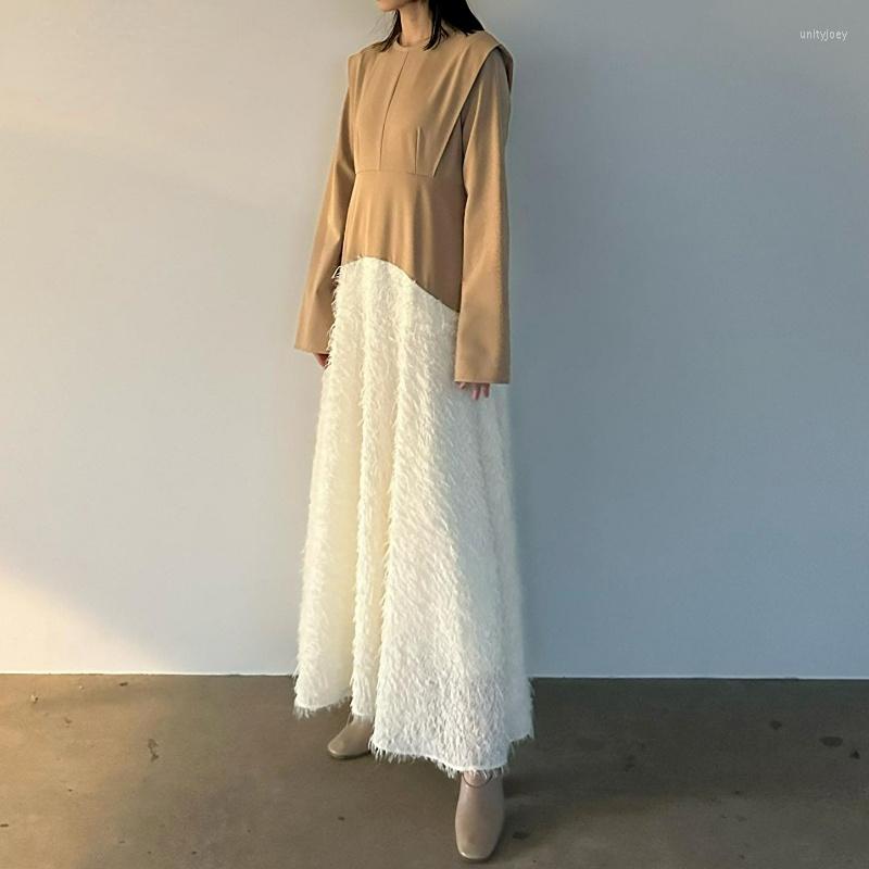 Casual Dresses Kuzuwata O Neck Contrast Color Patchwork Robe Femme Long Sleeve Loose Slim Japanese Vestidos De Mujer Elegant, Beige
Casual Dresses Kuzuwata O Neck Contrast Color Patchwork Robe Femme Long Sleeve Loose Slim Japanese Vestidos De Mujer Elegant, Beige