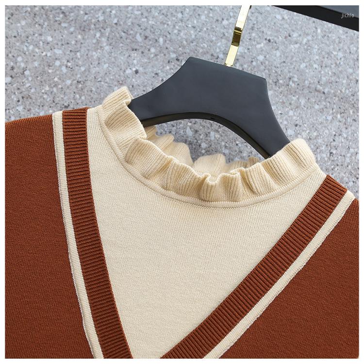 Casual Dresses Good Quality Pregnant Woman Thick Sweater Winter Fashion Pregnancy Clothes Long Lantern Sleeve Patchwork Maternity Knitted