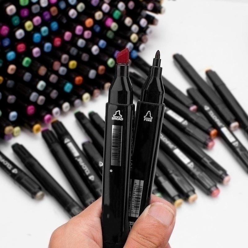 Painting Pens 18 24 30 40 60 80 120 Colors Single Art Markers Brush Pen Sketch Alcohol Based Dual Head Manga Drawing Supplies 230601