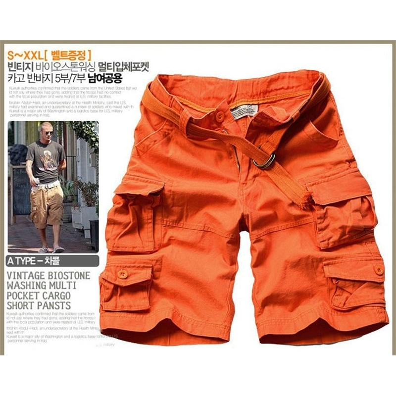 Men's Shorts Summer Multi-pocket Camouflage Mens Shorts Casual Loose Camo Knee-length Mens Cargo Shorts With Belt S-3XL 230531
