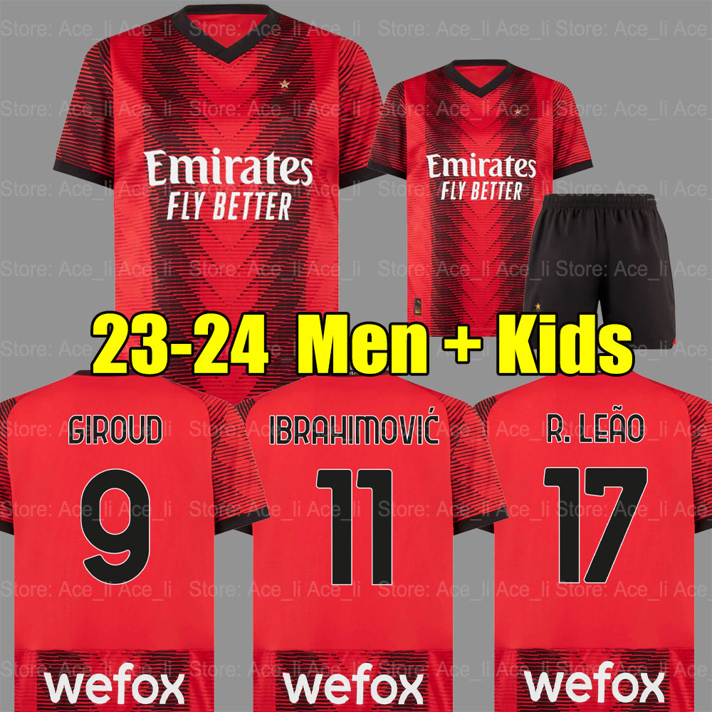23 24 AC 4tH Milans IBRAHIMOVIC soccer jerseys GIROUD TOMORI 2023 2024 TONALI BENNACER REBIC ROMAGNOLI LEAO KESSIE men kids kit football shirt, 22-23 away+patch
23 24 AC 4tH Milans IBRAHIMOVIC soccer jerseys GIROUD TOMORI 2023 2024 TONALI BENNACER REBIC ROMAGNOLI LEAO KESSIE men kids kit football shirt, 22-23 away+patch