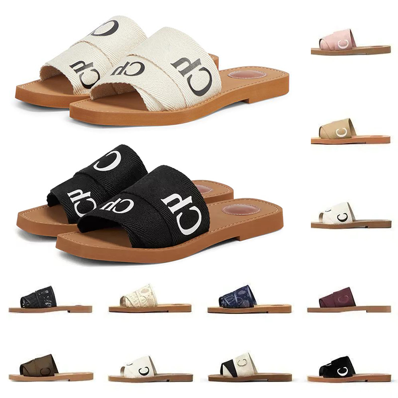 Designer Woody sandals womens Mules flat slides Light tan beige white black pink lace Lettering Fabric canvas slippers for women, Item#16
Designer Woody sandals womens Mules flat slides Light tan beige white black pink lace Lettering Fabric canvas slippers for women, Item#16