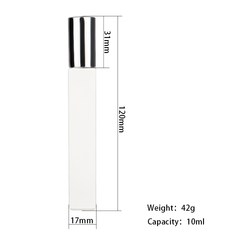 10ml Matte Black Glass Spray Perfume Bottles Square Bottle Portable Refillable Cosmetic Dispenser Containers