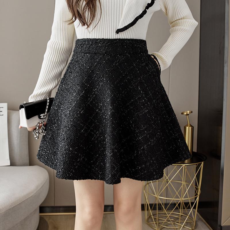 Dresses Black Tweed Skirt Women High Waist Aline Short Mini Skirts Autumn Winter Vintage Korean Woolen Skirts Shorts Pockets Booty N069
Dresses Black Tweed Skirt Women High Waist Aline Short Mini Skirts Autumn Winter Vintage Korean Woolen Skirts Shorts Pockets Booty N069