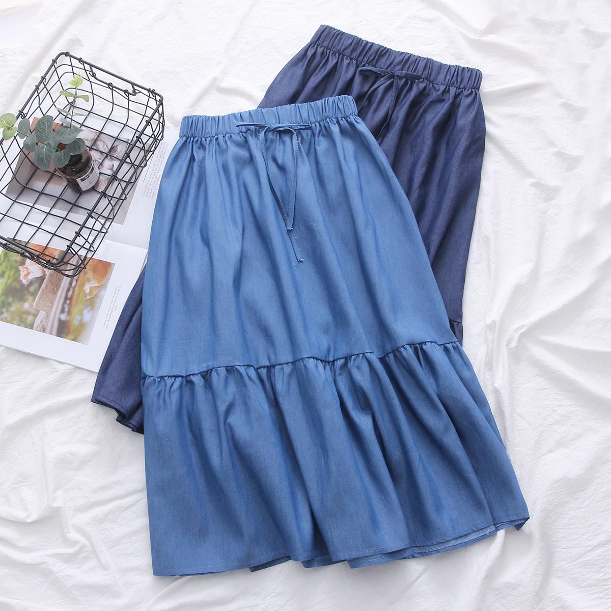 Dresses Denim Skirt 2022 Women's Vintage A Line Midi Skirts for Women Elastic Waist Denim Skirt Midi Faldas Jeans Mujer Ladies Clothes
Dresses Denim Skirt 2022 Women's Vintage A Line Midi Skirts for Women Elastic Waist Denim Skirt Midi Faldas Jeans Mujer Ladies Clothes