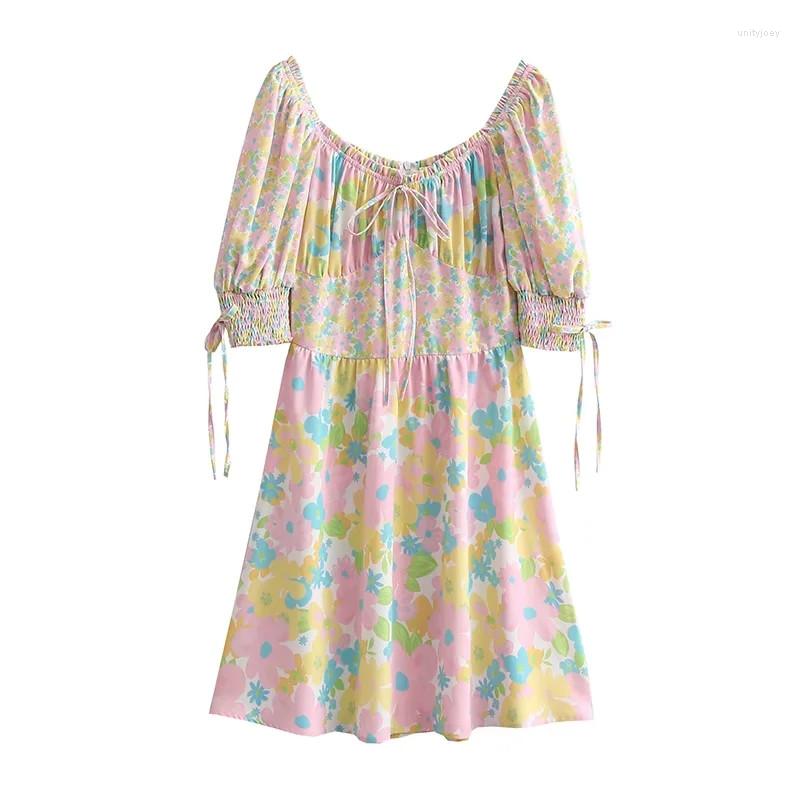 Casual Dresses Merodi Vintage Square Collar Short Puff Sleeve Floral Print Womens Mini Dress Spring Summer Pacthwork High Waist Ruffles, As photo
Casual Dresses Merodi Vintage Square Collar Short Puff Sleeve Floral Print Womens Mini Dress Spring Summer Pacthwork High Waist Ruffles, As photo