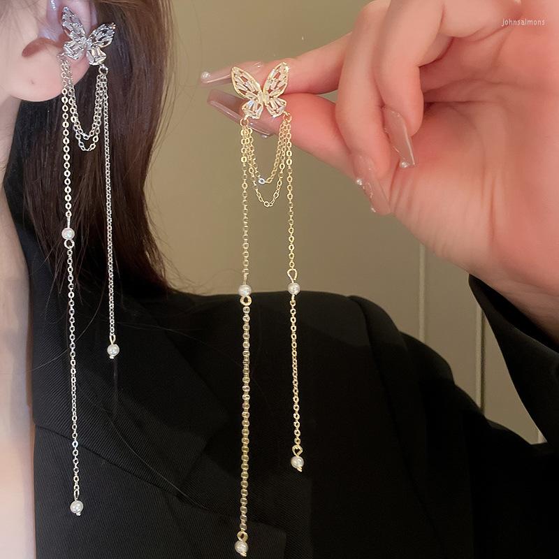 Backs Earrings Shining Zircon Butterfly Pearl Chain Tassel Ear Clip No Piercing Earring Aesthetic Luxury Designer Jewelry For Women
Backs Earrings Shining Zircon Butterfly Pearl Chain Tassel Ear Clip No Piercing Earring Aesthetic Luxury Designer Jewelry For Women