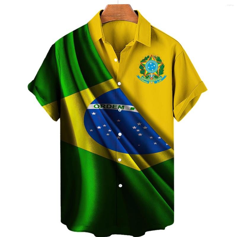 Men's Casual Shirts Hawaiian Men's Summer Short Sleeve Button-Up Tops Brazilian Flag Print Oversized Clothing Brasil Camisa, Zm-00018
Men's Casual Shirts Hawaiian Men's Summer Short Sleeve Button-Up Tops Brazilian Flag Print Oversized Clothing Brasil Camisa, Zm-00018