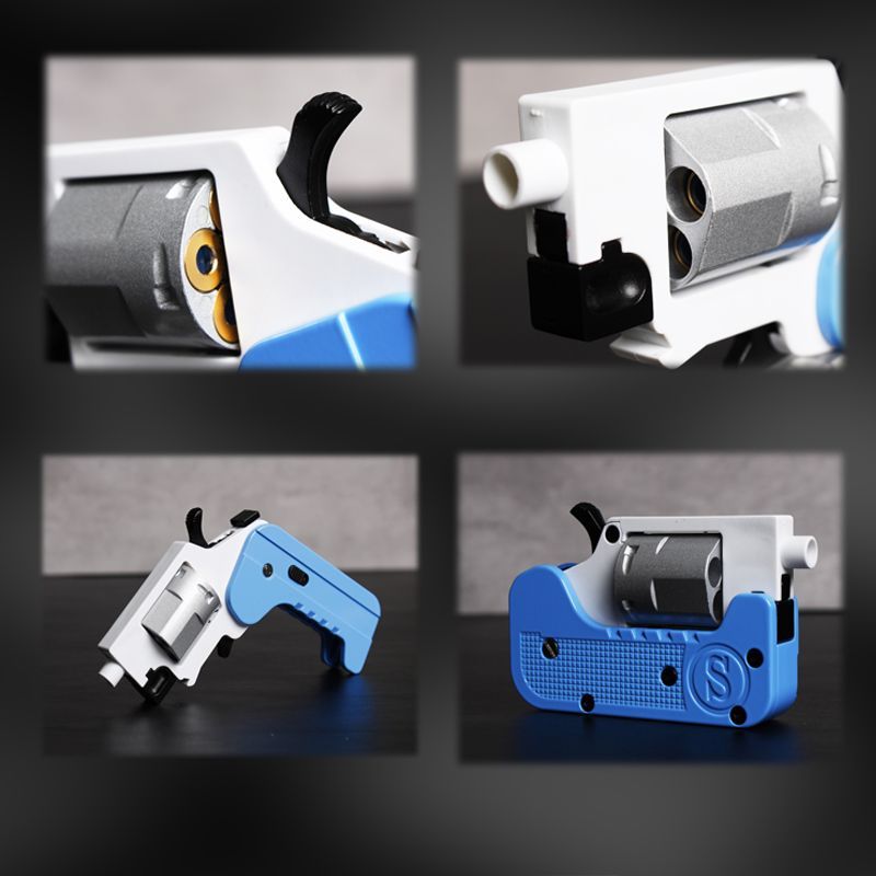 Revolver Toy Gun Phantom Deformation Pistol Folding Gun Metal Blaster For Adults Collection Boys Birthday Gift Shooting