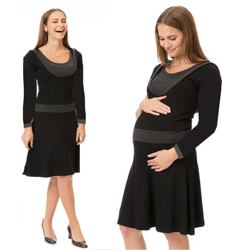 Maternity Dresses Women' Elegant Pregnant Women' Dress Summer Short Sleeve Stripe Pregnant Women' Leisure Midi Loose Pocket Dress G220602, Gray
Maternity Dresses Women' Elegant Pregnant Women' Dress Summer Short Sleeve Stripe Pregnant Women' Leisure Midi Loose Pocket Dress G220602, Gray