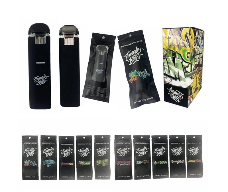 Jungle Boys Disposable E-Cigarettes 1.0ml Rechargeable Empty Vape Pen 10Strains with Packaging 1000Pcs
Jungle Boys Disposable E-Cigarettes 1.0ml Rechargeable Empty Vape Pen 10Strains with Packaging 1000Pcs