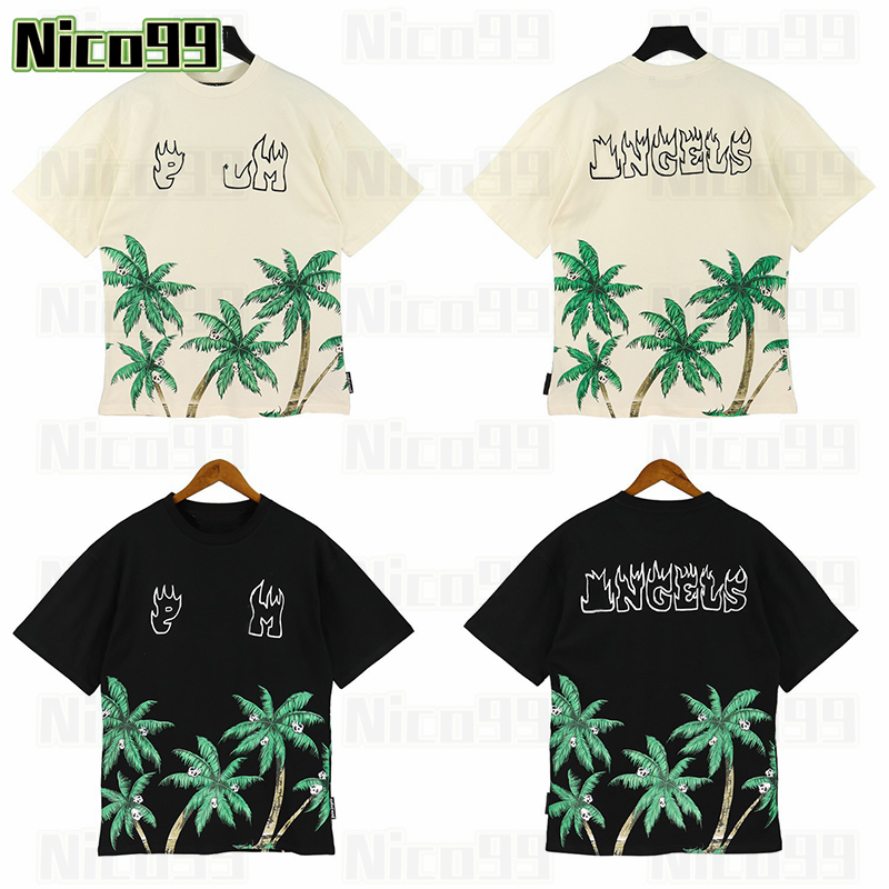 Angels t shirt coconut tree skull letter print pattern apricot black round neck cotton loose versatile men women street short sleeve, #02
Angels t shirt coconut tree skull letter print pattern apricot black round neck cotton loose versatile men women street short sleeve, #02
