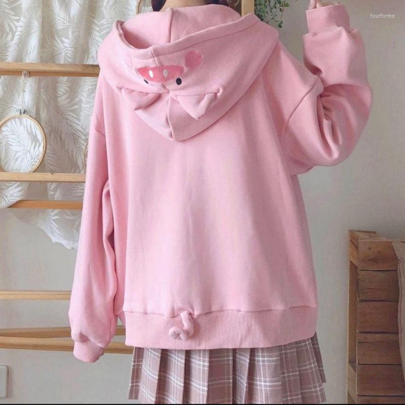 Women's Hoodies Autumn Winter College Japanese Style Girl Hooded Sweatshirt Cute Pig Ears Korean Fashion Student Loose Female Jacket, Pink
Women's Hoodies Autumn Winter College Japanese Style Girl Hooded Sweatshirt Cute Pig Ears Korean Fashion Student Loose Female Jacket, Pink