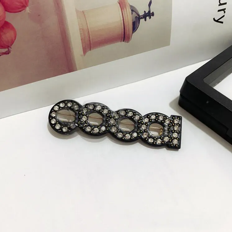 New Fashion Crystal Letters Designer Clips & Barrettes Classic Clip Jewelry Woman Girls Hair Accessories Free shipping
