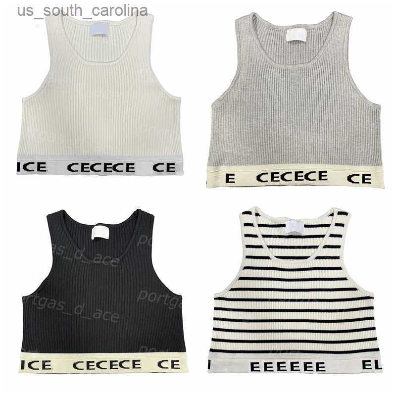 Camis Women's T-Shirt Letters Knit Tank Tops White Black Striped Womens Tanks Top Sexy Street Style Vest Knits L230522
Camis Women's T-Shirt Letters Knit Tank Tops White Black Striped Womens Tanks Top Sexy Street Style Vest Knits L230522