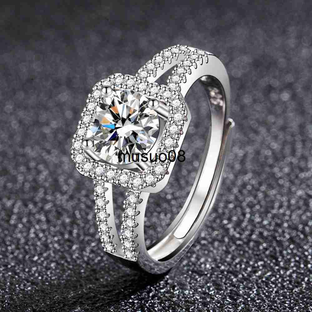 Band Rings 925 Sterling Silver Open Ring CZ Simulated Stackable Ring Platinum Plated Eternity Bands for Women J230602
Band Rings 925 Sterling Silver Open Ring CZ Simulated Stackable Ring Platinum Plated Eternity Bands for Women J230602