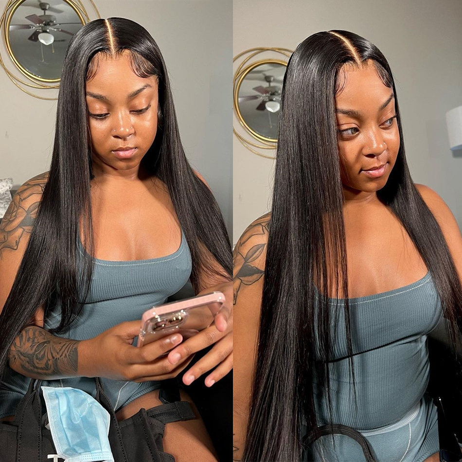 13x4 Hd Lace Frontal Wig Brazilian Bone Straight Human Hair Wigs for Women Human Hair Preplucked Closure Straight Lace Front Wig, Natural color
13x4 Hd Lace Frontal Wig Brazilian Bone Straight Human Hair Wigs for Women Human Hair Preplucked Closure Straight Lace Front Wig, Natural color