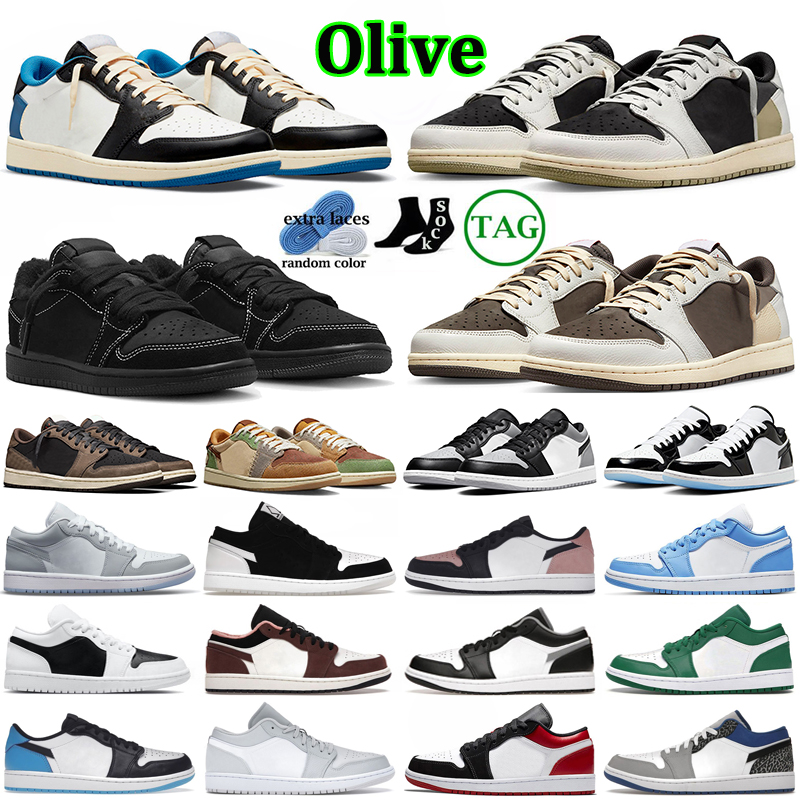 Jumpman 1 low basketball shoes for men women sneakers 1s Olive Reverse Mocha Black Phantom Shadow Wolf Grey Panda UNC True Blue White Camo outdoor sports trainers, Black white grey
Jumpman 1 low basketball shoes for men women sneakers 1s Olive Reverse Mocha Black Phantom Shadow Wolf Grey Panda UNC True Blue White Camo outdoor sports trainers, Black white grey