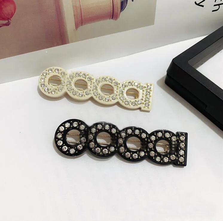New Fashion Crystal Letters Designer Clips & Barrettes Classic Clip Jewelry Woman Girls Hair Accessories Free shipping