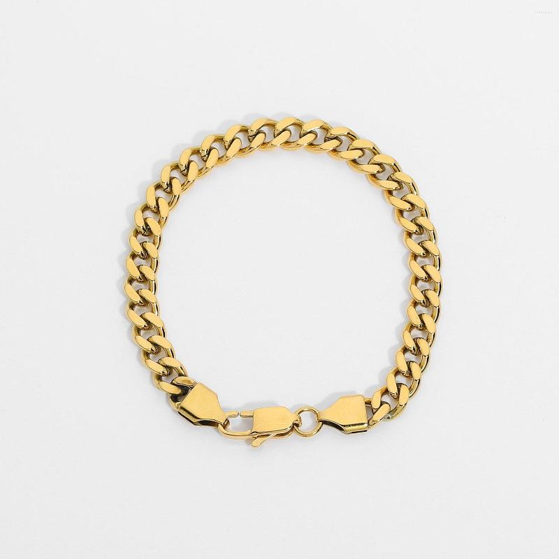 Link Bracelets 6.4mm Dainty Miami Cuban Chain Chunky Flat Adjustable Lobster Clasp 18K Gold Plated Stainless Steel Bracelet
Link Bracelets 6.4mm Dainty Miami Cuban Chain Chunky Flat Adjustable Lobster Clasp 18K Gold Plated Stainless Steel Bracelet