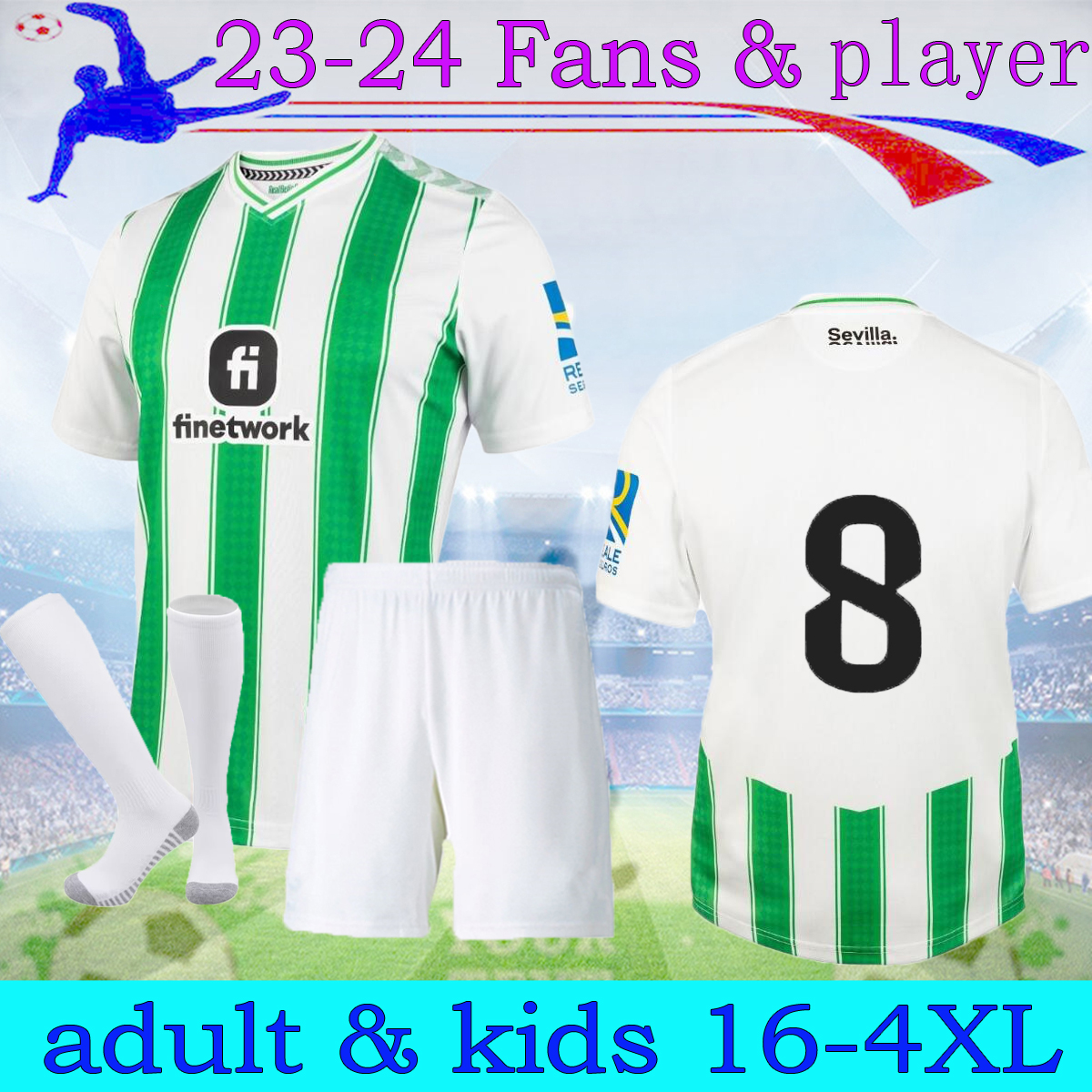 23 24 JOAQUIN real Betis soccer Jerseys B.Iglesias camiseta de futbol home Juanmi CANALES Fekir 2023 special football shirts copa DEL rey FINAL MEN KIDS KIT 16-XXL, 23-24 home fans
23 24 JOAQUIN real Betis soccer Jerseys B.Iglesias camiseta de futbol home Juanmi CANALES Fekir 2023 special football shirts copa DEL rey FINAL MEN KIDS KIT 16-XXL, 23-24 home fans