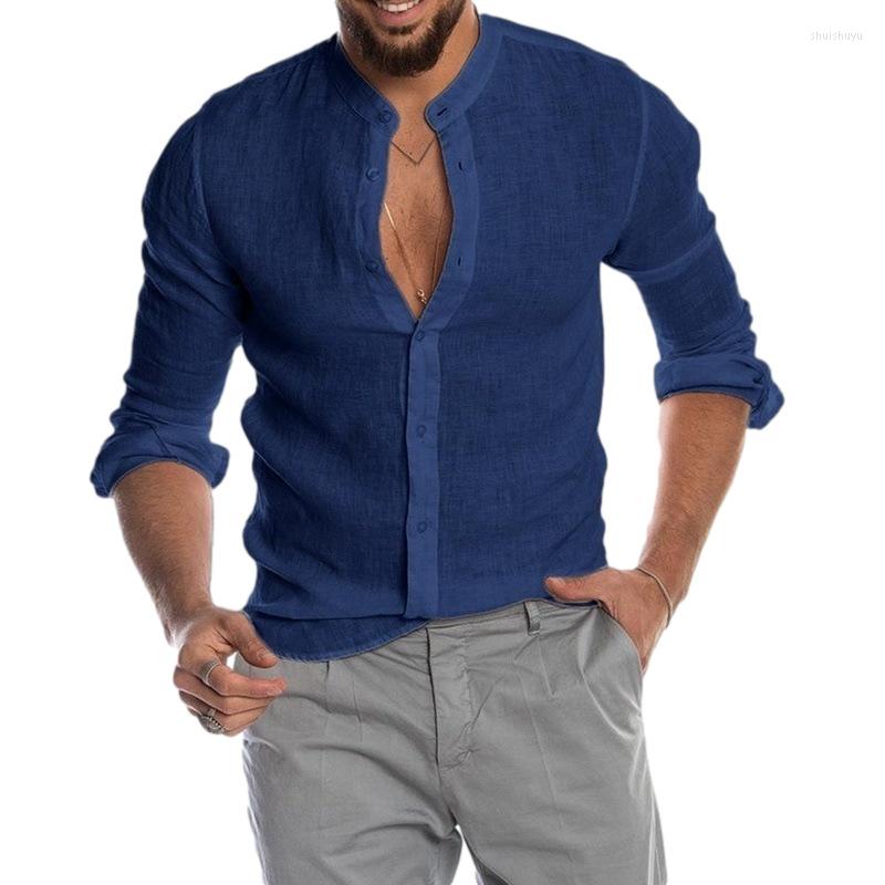 Men's Casual Shirts 2023 Summer Original Design Linen Standing Collar Long Sleeve Men's Cardigan Shirt Top Clothing, Black
Men's Casual Shirts 2023 Summer Original Design Linen Standing Collar Long Sleeve Men's Cardigan Shirt Top Clothing, Black