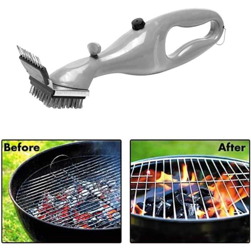 BBQ Tools Accessories *Barbecue Grill Outdoor Steam Cleaning Brushes BBQ Cleaner Suitable For Charcoal Scraper Gas Accessories Cooking Kitchen Tool 23