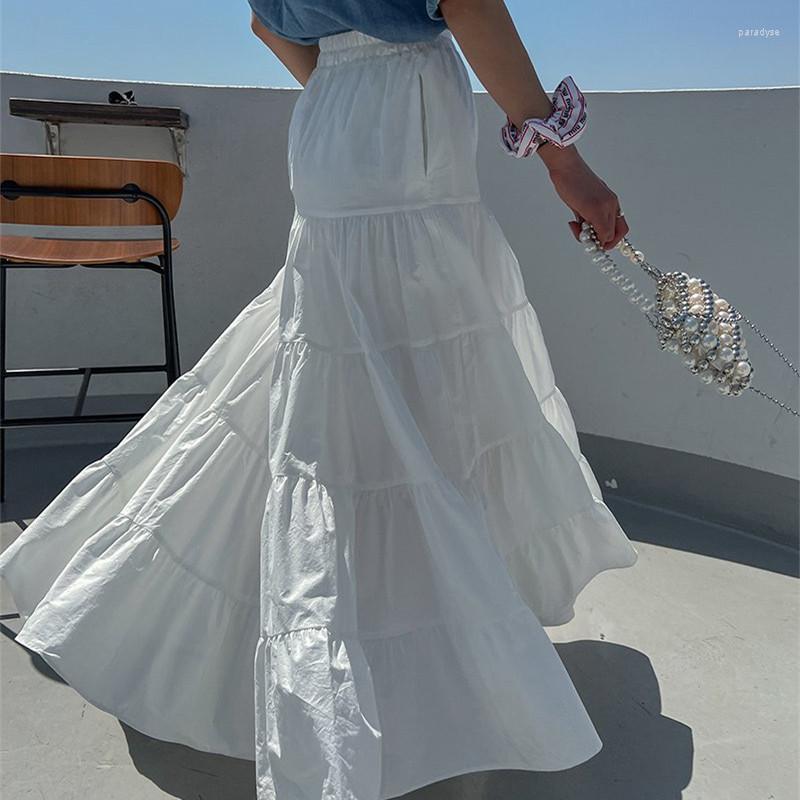 Skirts Women Summer Long Skirt Elegant Loose Solid Color Casual Elastic Waist A-line White Vintage, Black
Skirts Women Summer Long Skirt Elegant Loose Solid Color Casual Elastic Waist A-line White Vintage, Black