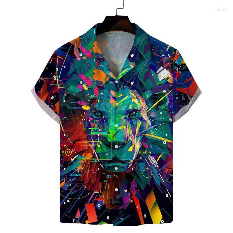 Men's Casual Shirts Coloured Drawing Animals Lion 3d Hawaiian Shirt Men Clothes Loose Men's Summer Street Short Sleeve, Cs-x646
Men's Casual Shirts Coloured Drawing Animals Lion 3d Hawaiian Shirt Men Clothes Loose Men's Summer Street Short Sleeve, Cs-x646