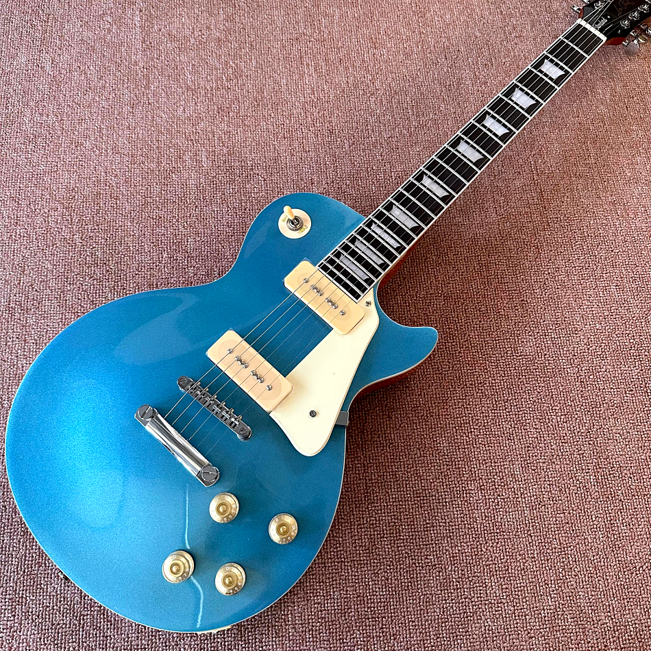 Custom Shop, Lp standard Silver Pink Blue p90 electric guitar, Silver hardware, high quality guitar, free shipping
Custom Shop, Lp standard Silver Pink Blue p90 electric guitar, Silver hardware, high quality guitar, free shipping
