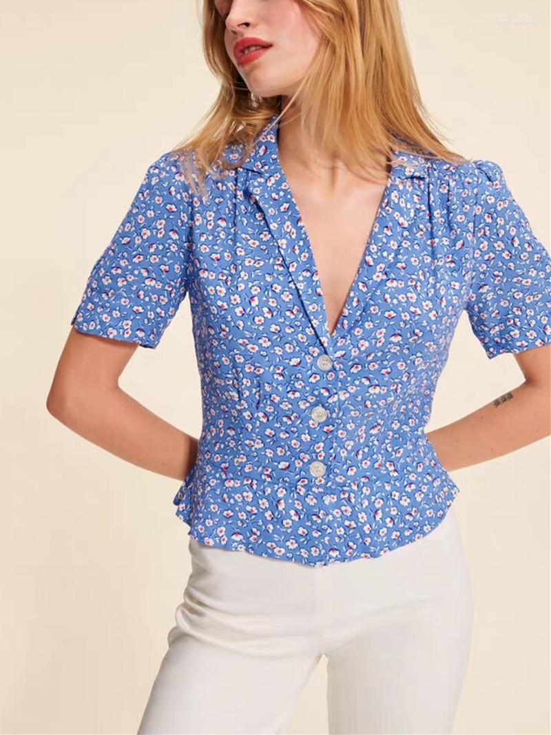 Women' Blouses 2023 Floral Print Short Shirt Ladies Notched Collar Puff Sleeve Single-Breasted Fresh Blouse Tops
Women' Blouses 2023 Floral Print Short Shirt Ladies Notched Collar Puff Sleeve Single-Breasted Fresh Blouse Tops