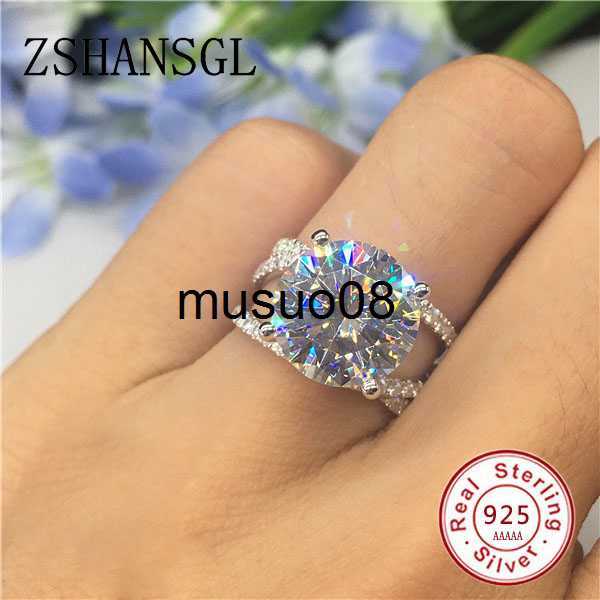 Band Rings Luxury 925 Sterling Silver Round Shape 6 Claws Rings with Clear Big CZ Cross Infinity Finger Rings for Women ANNIVERSARY SALE J230602
Band Rings Luxury 925 Sterling Silver Round Shape 6 Claws Rings with Clear Big CZ Cross Infinity Finger Rings for Women ANNIVERSARY SALE J230602