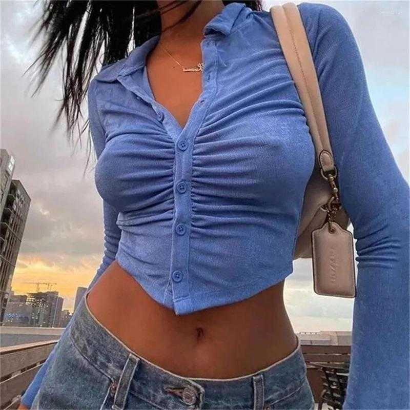 Women' Polos Pleated Lapel Long- Sleeved Women Shirt Sexy Navel Slim Bottoming Top Spring Autumn Female Polo Collar Stretch Pullover, Black
Women' Polos Pleated Lapel Long- Sleeved Women Shirt Sexy Navel Slim Bottoming Top Spring Autumn Female Polo Collar Stretch Pullover, Black