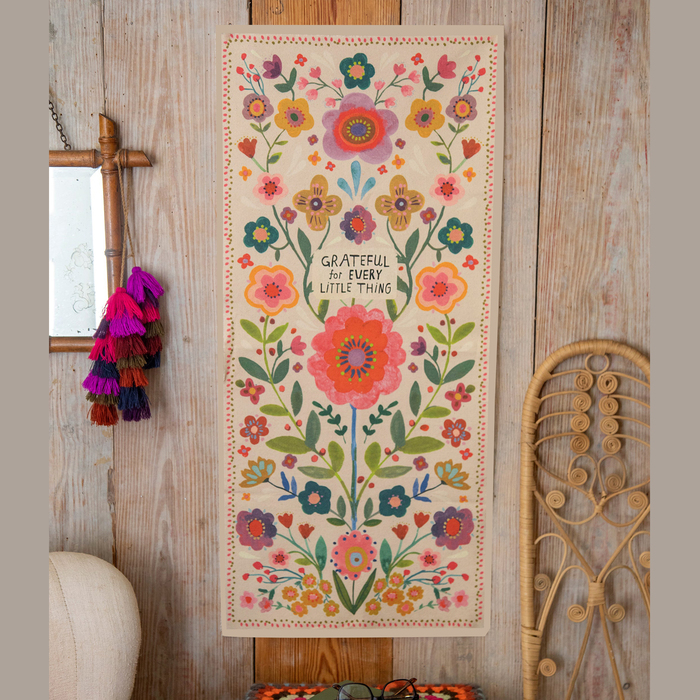 Tapestries Spring Floral Wall Tapestry Hangings Be Kind Brave Decor Flower Garden Hanging Home Paintings 230531