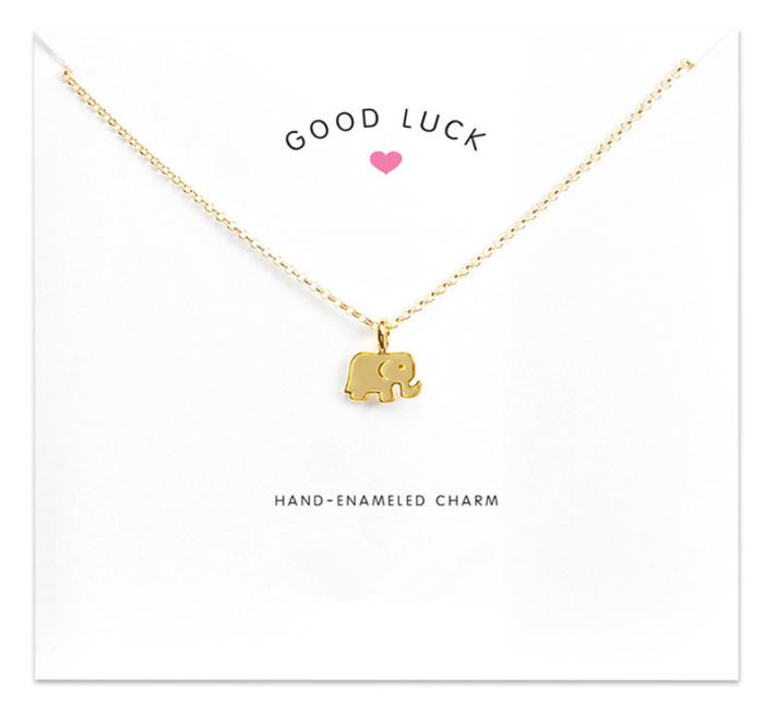 Elephant Chocker Colar Necklaces Gold Silver With Card Pendant Necklace for Fashion Women Jewelry GOOD LUCK4403389
Elephant Chocker Colar Necklaces Gold Silver With Card Pendant Necklace for Fashion Women Jewelry GOOD LUCK4403389