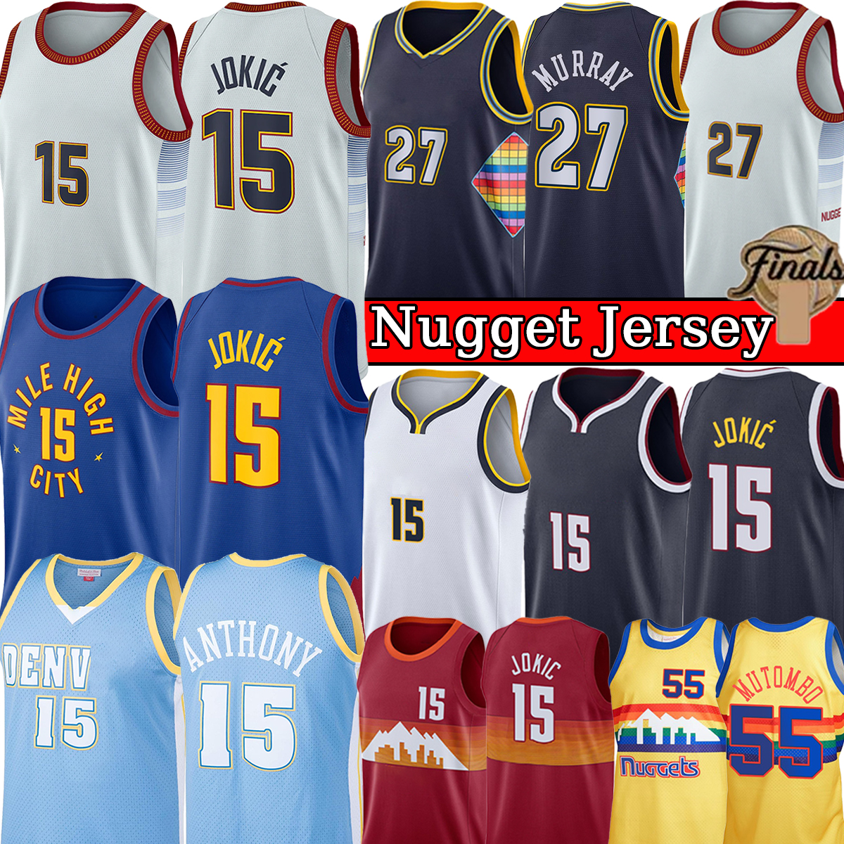 Jokic''nuggets" Basketball Jersey Jamal Murray Carmelo 15 Anthony Denvers Nugget Stitched Jersys Retro Men 2022-23 Finals patch''nBa" City Blue White Shirt, +patch jersey
Jokic''nuggets" Basketball Jersey Jamal Murray Carmelo 15 Anthony Denvers Nugget Stitched Jersys Retro Men 2022-23 Finals patch''nBa" City Blue White Shirt, +patch jersey