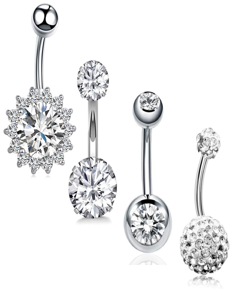 4PcsSet Surgical Steel Navel Piercings Crystal Piercings Belly Button Rings NavelEarring Bar Sexy Woman Body Piercings Jewelry6490394
4PcsSet Surgical Steel Navel Piercings Crystal Piercings Belly Button Rings NavelEarring Bar Sexy Woman Body Piercings Jewelry6490394