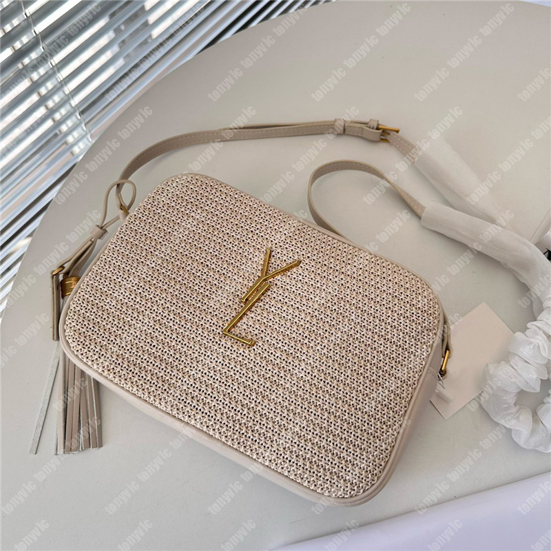 Woman Raffia Straw Crossbody Bag Luxury Camera Bag Leather Tassel Summer Shoulder Bag Zipper Gold Buckle Beach Cross Body Bags
Woman Raffia Straw Crossbody Bag Luxury Camera Bag Leather Tassel Summer Shoulder Bag Zipper Gold Buckle Beach Cross Body Bags