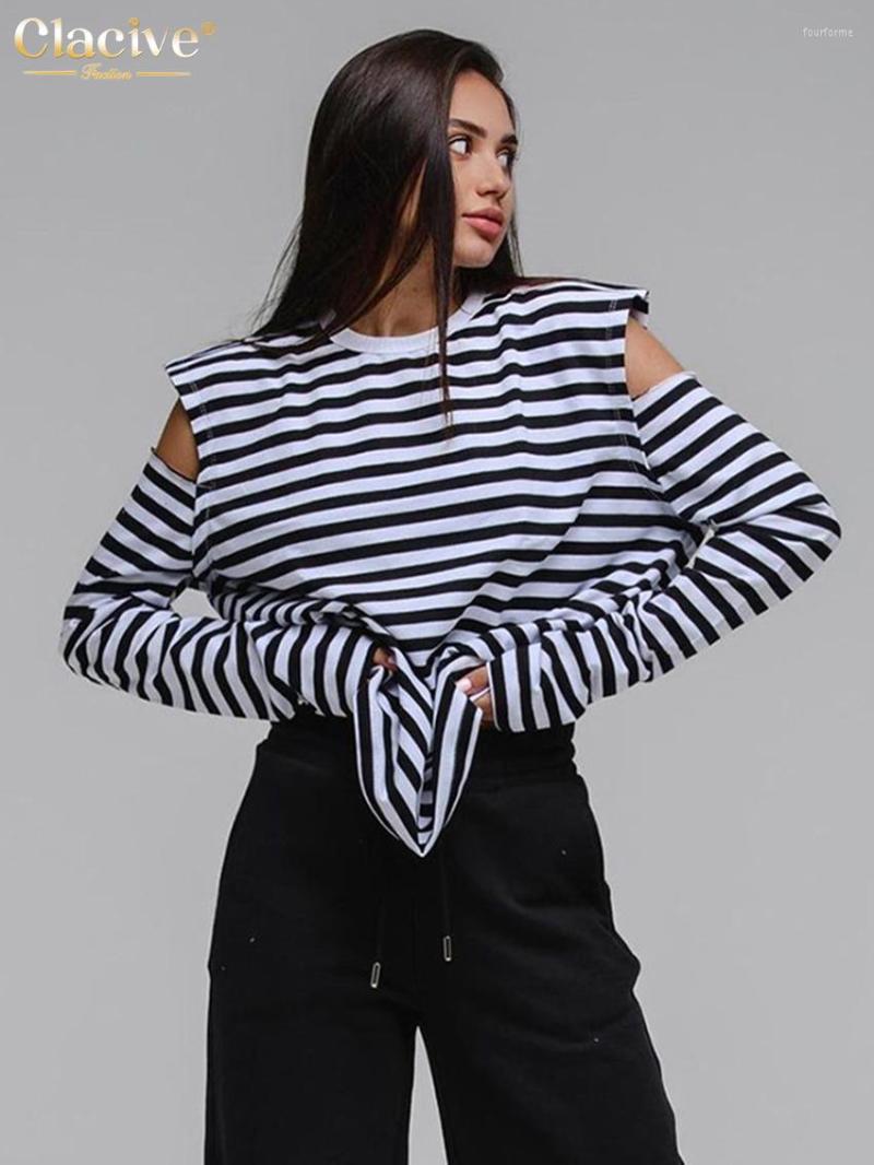 Women' T Shirts Clacive Fashion Black Stripe Women T-Shirt 2023 Elegant Chic O-Neck Long Sleeve Off Shoulder Female Clothing Streetwear
Women' T Shirts Clacive Fashion Black Stripe Women T-Shirt 2023 Elegant Chic O-Neck Long Sleeve Off Shoulder Female Clothing Streetwear